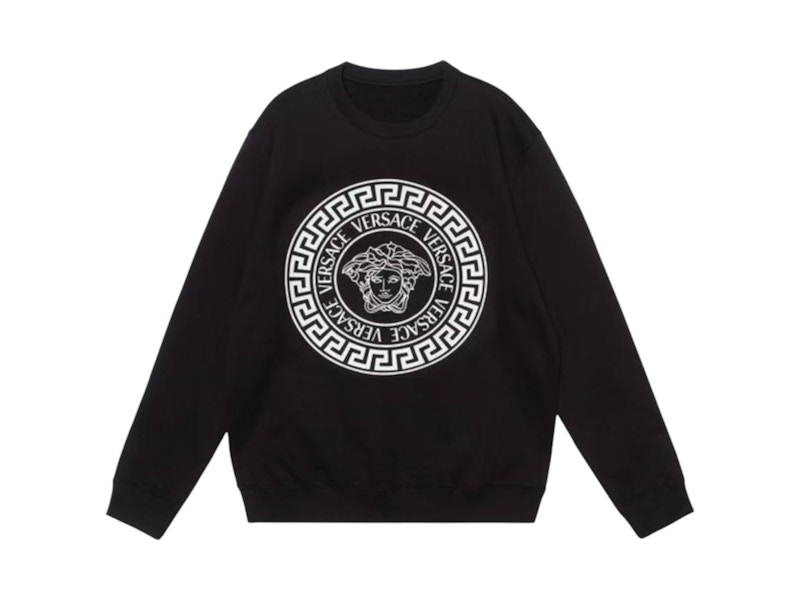 Pre-owned Versace Men's Medusa Logo Sweatshirt In Black