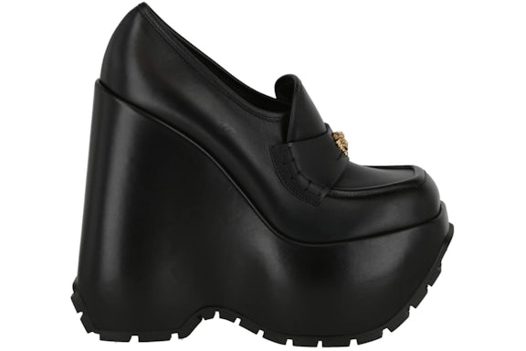 Mocasines Versace Medusa Plataforma Negro (de mujer)