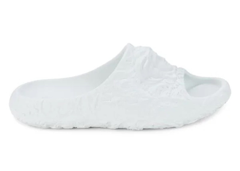Versace Molded Barocco Pool Slide Optical White