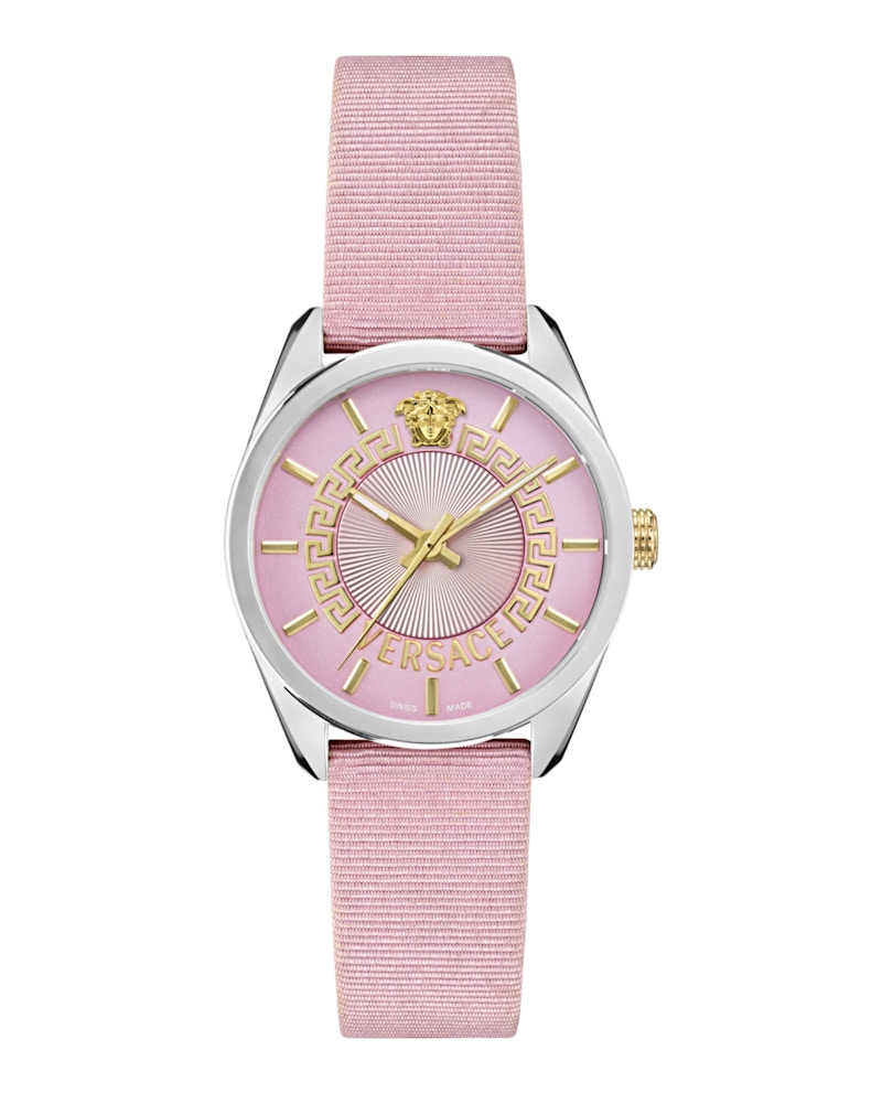 Women's Versace New VCircle Grosgrain VE8A00124 Watch in Stainless Steel