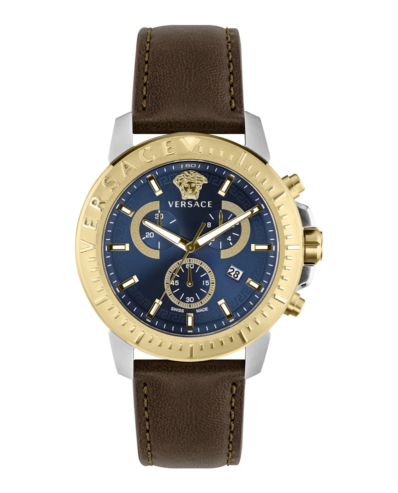 Pre-owned Versace Men's New Ve2e00221 Watch In Stainless Steel