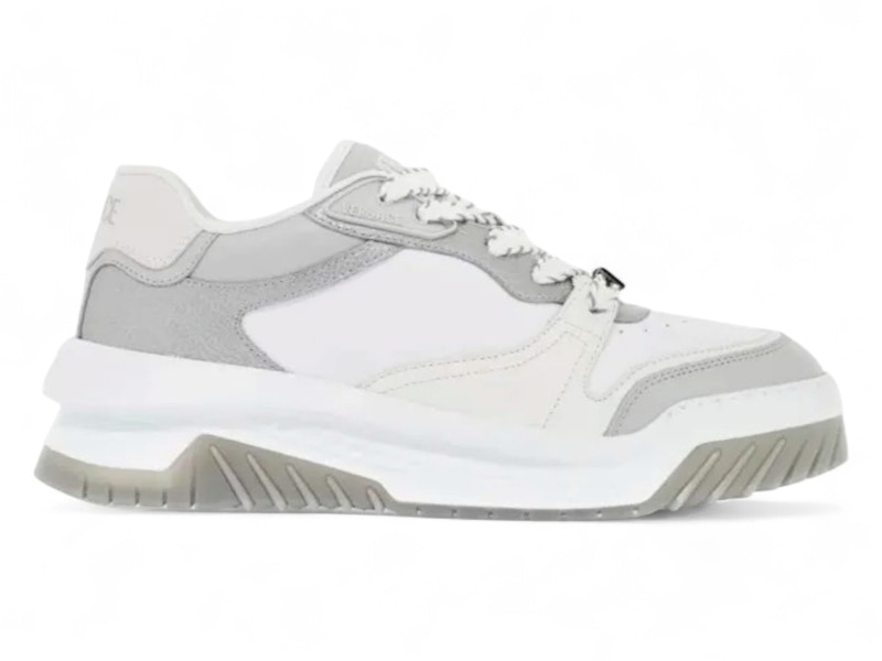 Pre-owned Versace Odyssey Low Top (women's) Sneakers In White/grey In Gray