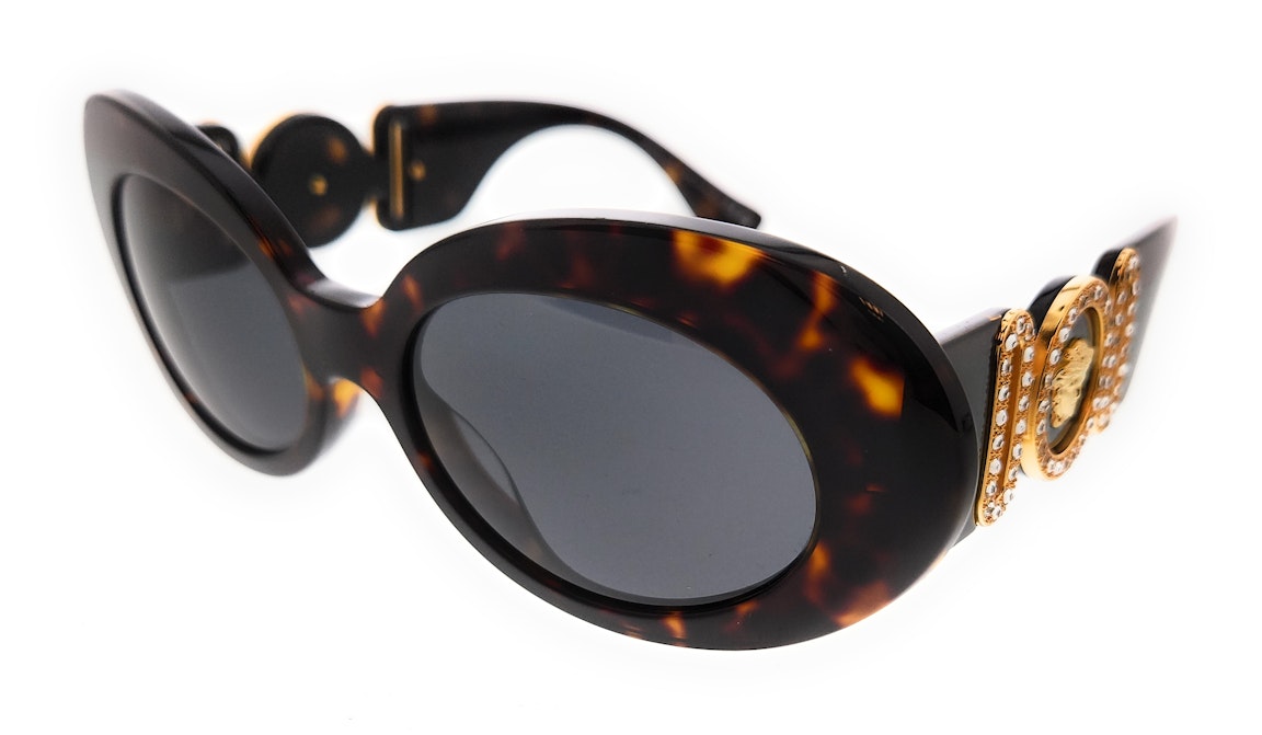 Pre-owned Versace Oval Sunglasses Havana/brown (0ve4426bu 108/87)