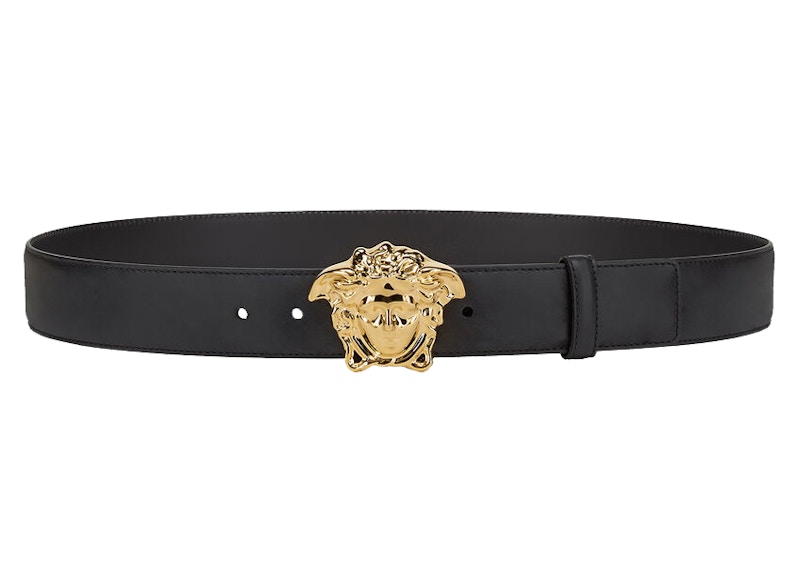 black versace belt gold buckle