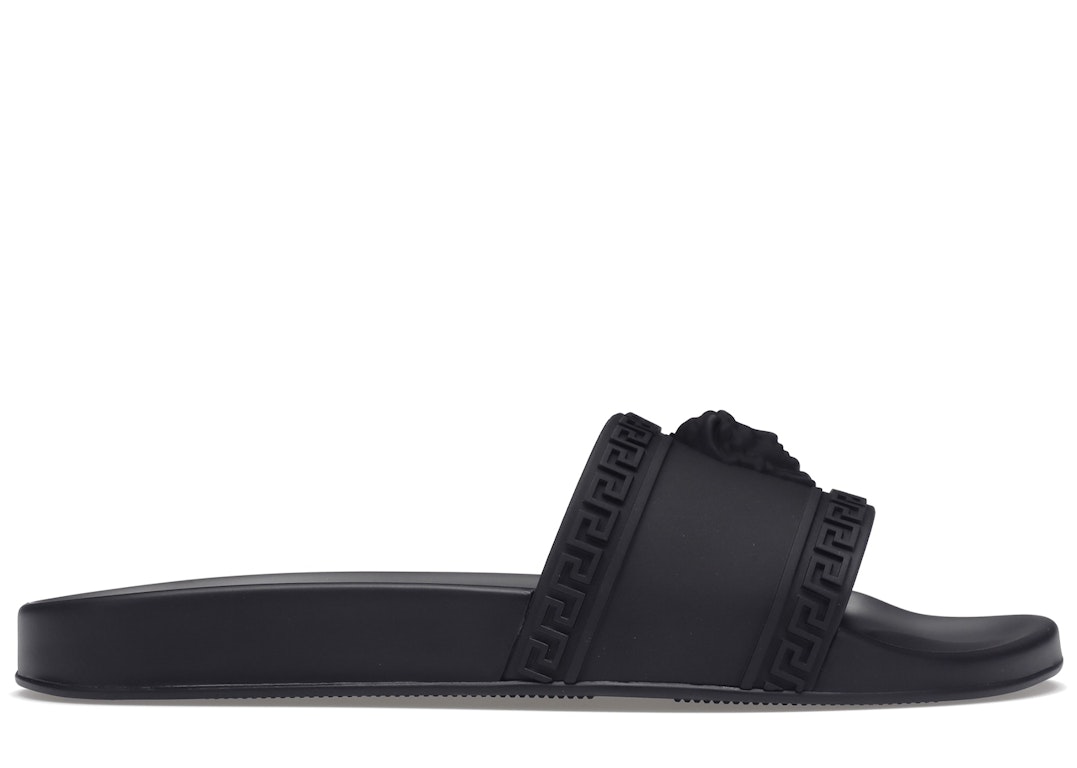 Pre-owned Versace Palazzo Slides Black