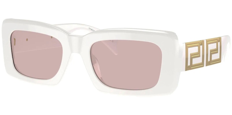 Pre-owned Versace Rectangle Sunglasses In White/pink (ve4444u/3145)