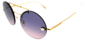Versace Round Sunglasses Gold/Blue Gradient (0VE2244 1002I6)