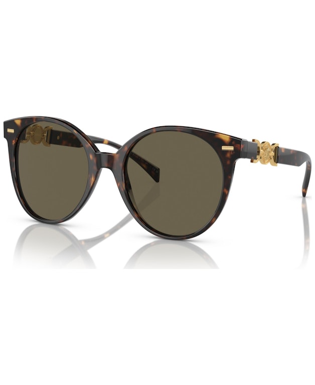 Pre-owned Versace Round Sunglasses Tortise (ve4442-108-3)