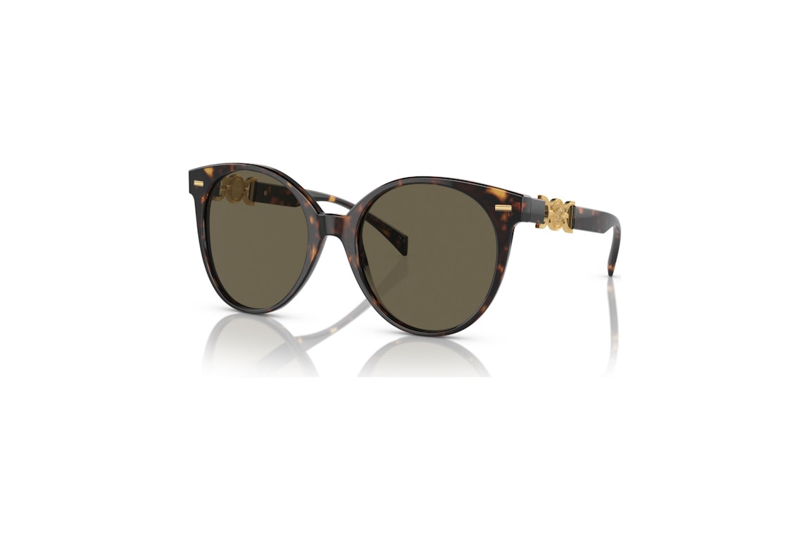 Pre-owned Versace Round Sunglasses Tortise (ve4442-108-3)