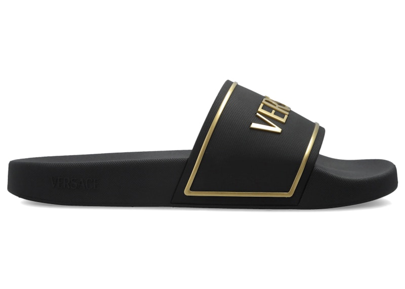 Versace Rubber Slider Black