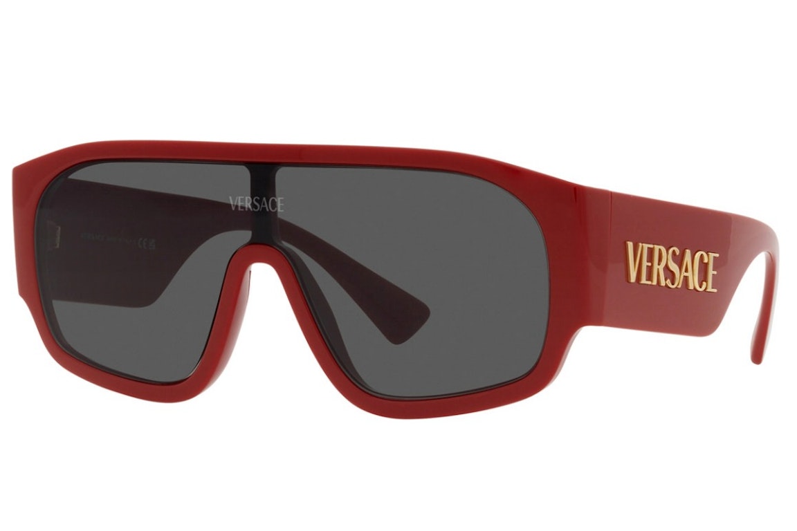 Pre-owned Versace Shield Sunglasses Red (ve4439-538887)
