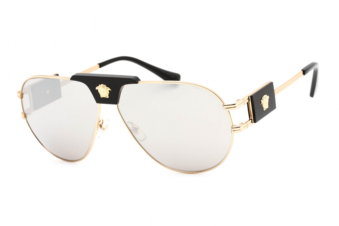 Pre-owned Versace Special Project Aviator Sunglasses Gold (ve2252-10026g)