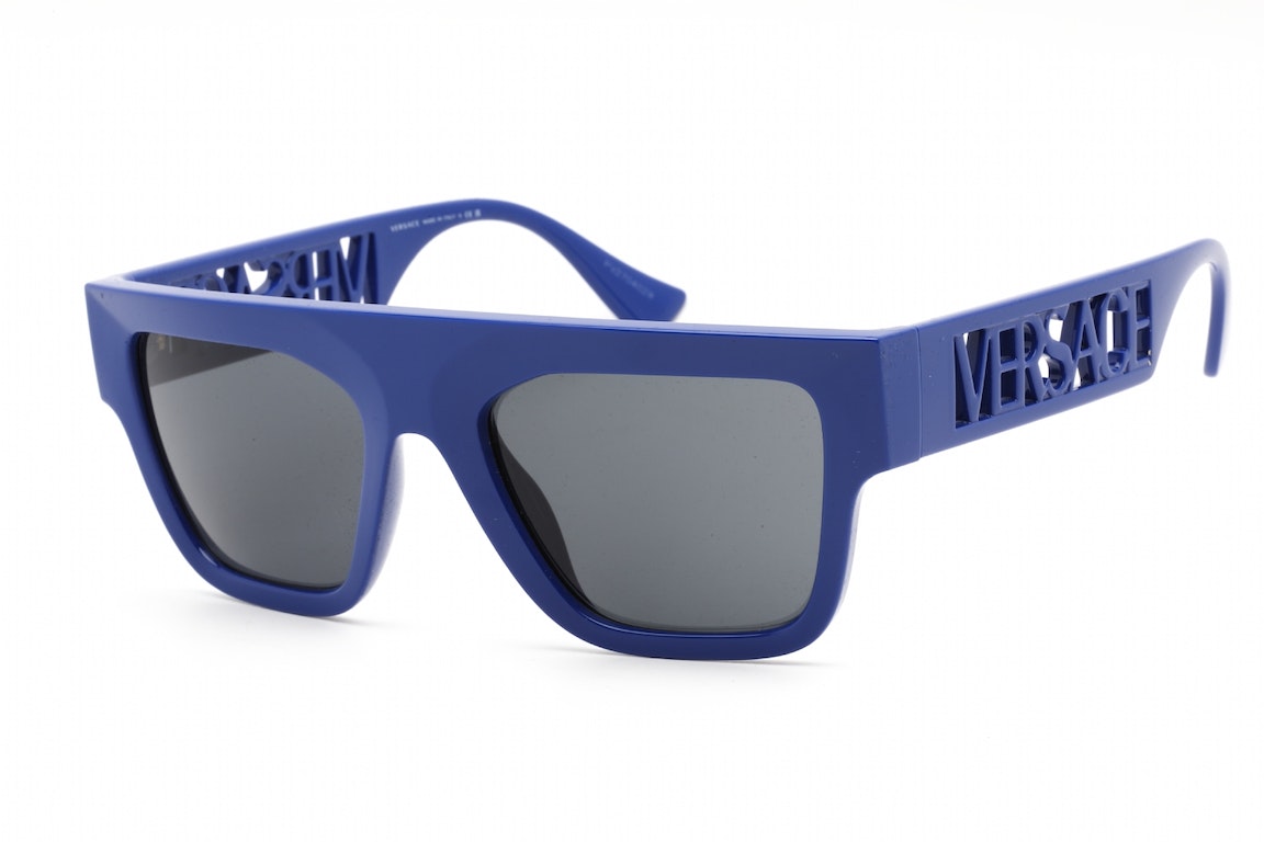 Pre-owned Versace Square Sunglasses Blue (ve4430u-529487)