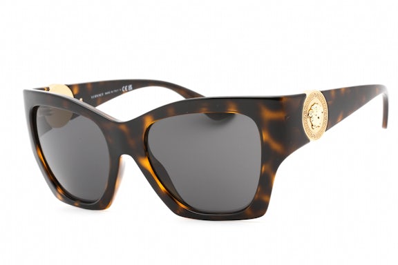 Versace Square Sunglasses Dark Havana/Dark Grey (VE4452-108/87)
