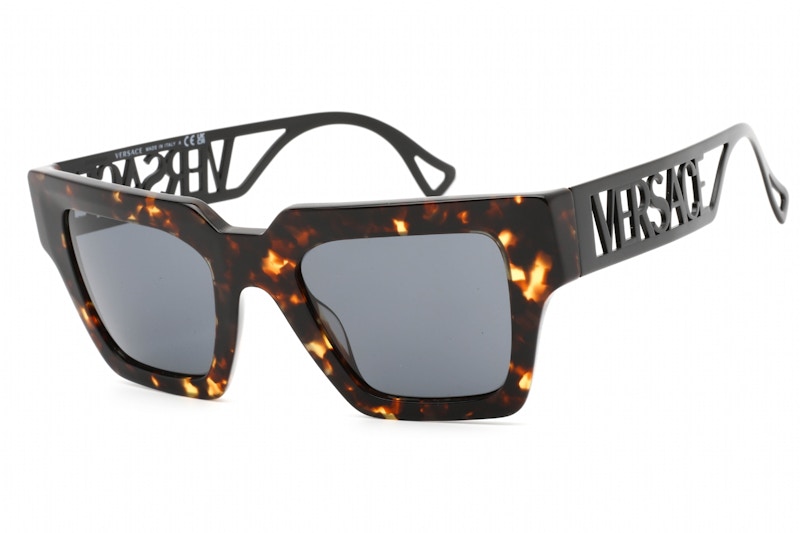Versace Square Sunglasses Havana/Dark Grey (VE4431-514887) in 
