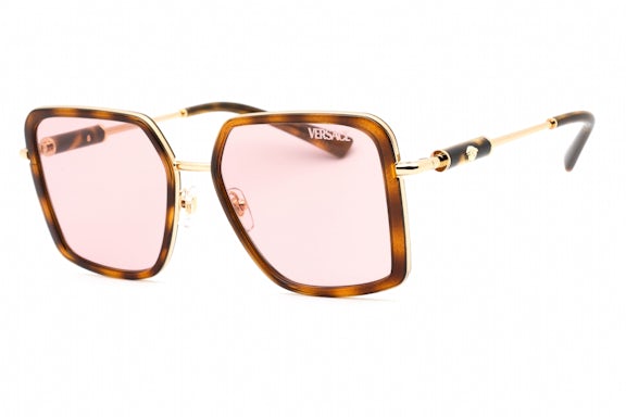 Versace Occhiali da Sole Quadrati Avana/Viola Chiaro (0VE2261-100284 56)
