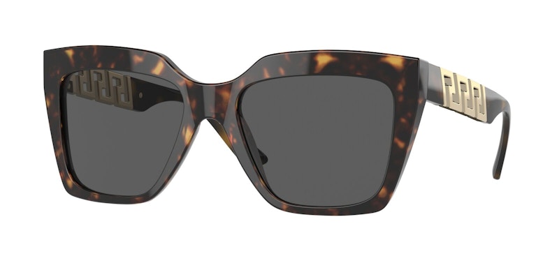 Pre-owned Versace Square Sunglasses In Tortise (ve4418f/10887)