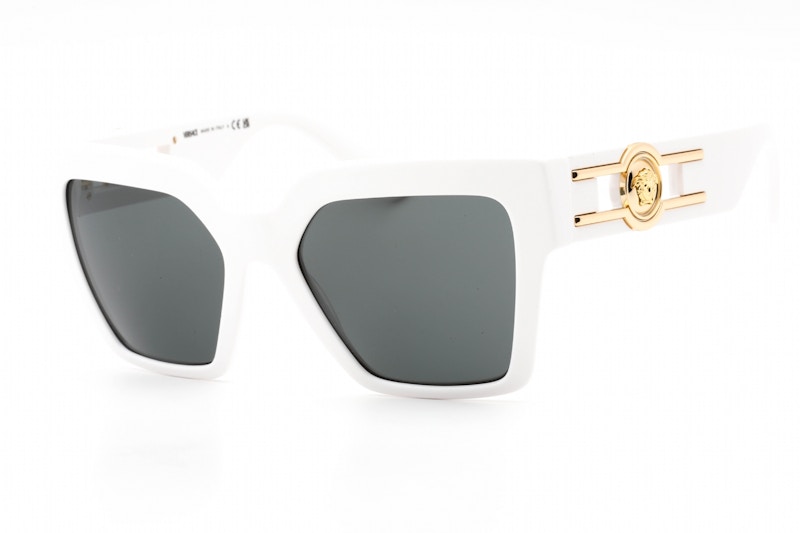 Pre-owned Versace Square Sunglasses/87 54) In White/dark Grey (ve4458/314