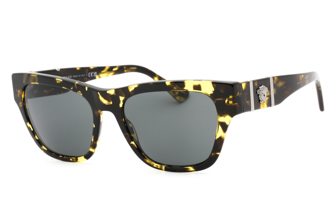Pre-owned Versace Square Sunglasses Yellow Havana (ve4457-542887)