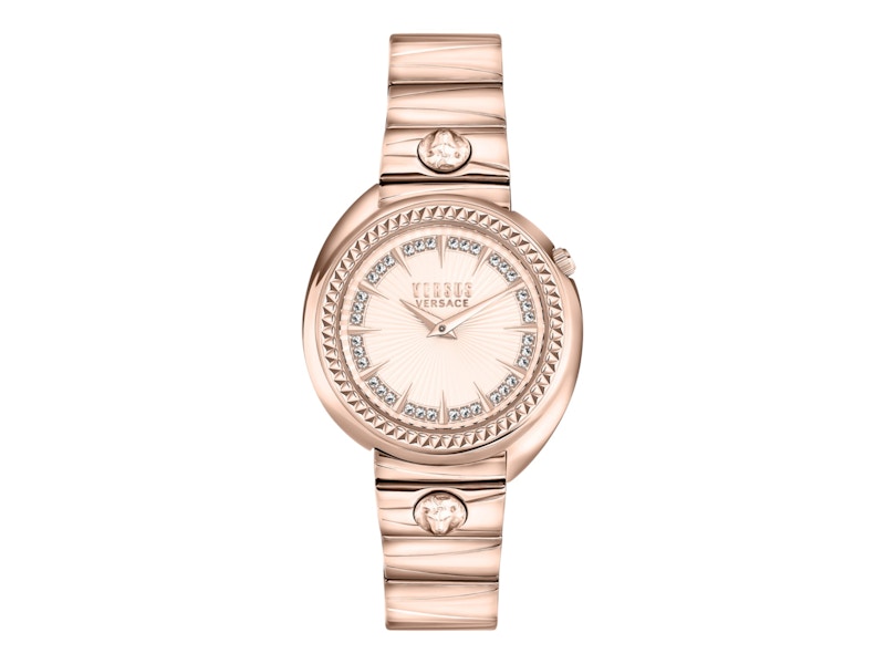 Pre-owned Versus Women's Versace Versace Tortona Crystal Bracelet Watch Vsphf3321 In Stainless Steel