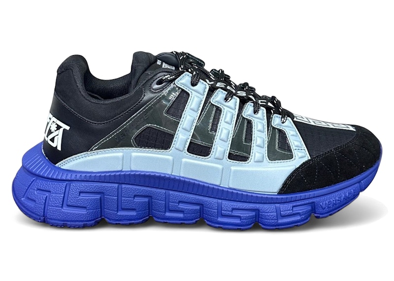Pre-owned Versace Men's Trigreca Light Sneakers In Blue/black In Multi