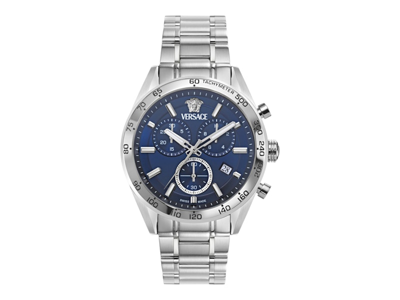 Versace V-Code Chrono Bracelet VE0CA0124 41 mm in Stainless Steel - US