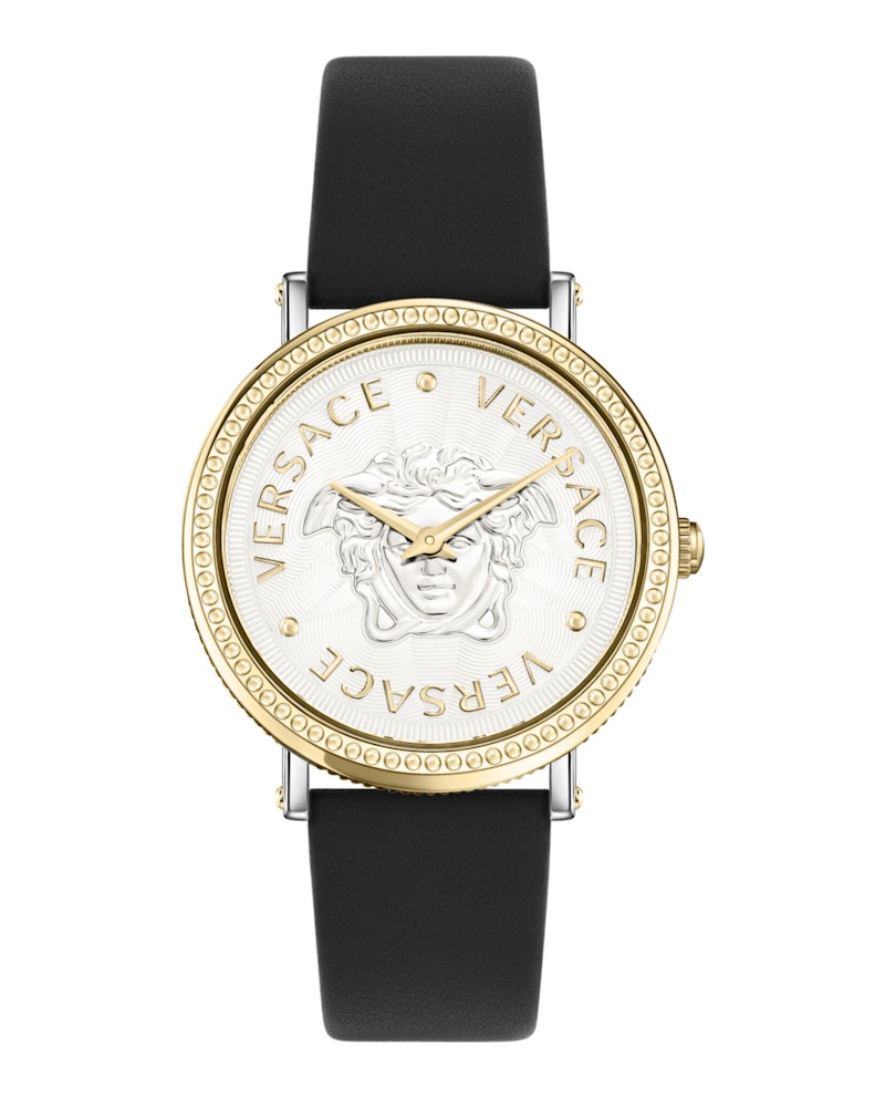Pre-owned Versace Women's  Vdollar Veqx00222 Watch In Stainless Steel