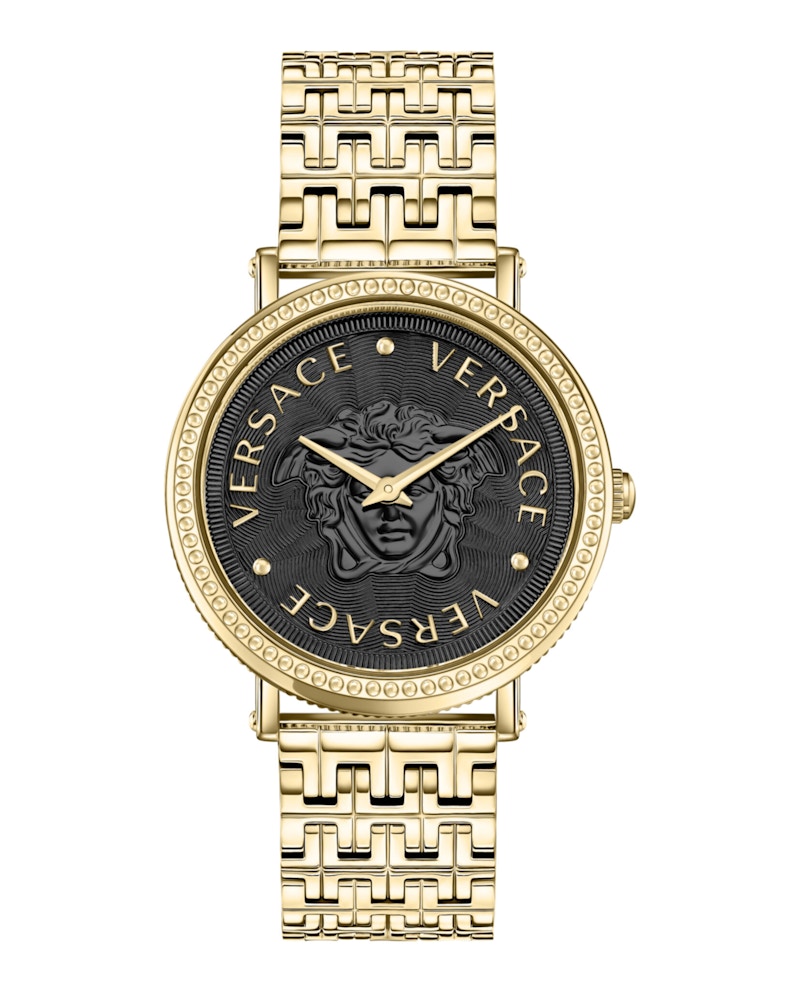 Pre-owned Versace Women's  Vdollar Veqx00922 Watch In Stainless Steel