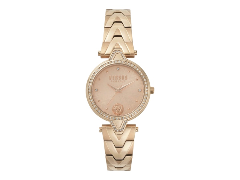 Pre-owned Versus Women's  Versace Versace V  Crystal Bracelet Watch Vspci5521 In Stainless Steel