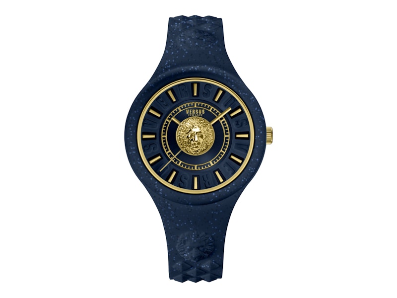Pre-owned Versus Women's  Versace Fire Island Lion Gli Vspoq9721 Watch In Stainless Steel In Silver