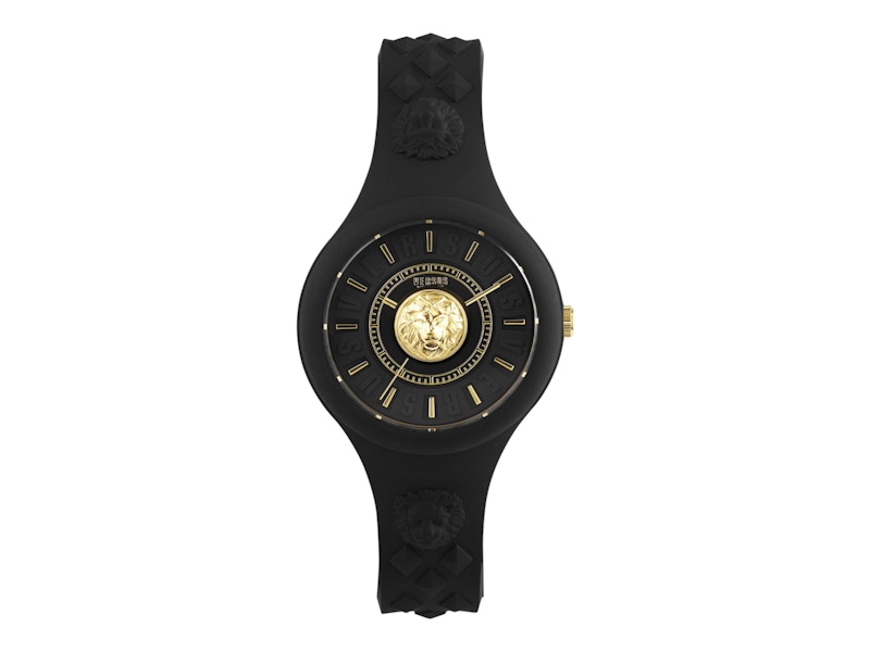 Pre-owned Versus Women's  Versace Fire Island Lion Vspoq1g21 Watch In Stainless Steel In Silver