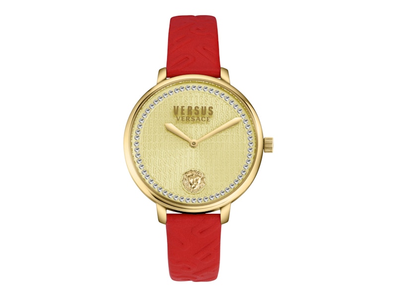 Pre-owned Versus Women's  Versace La Villette Crystal Vsp1s3621 Watch In Stainless Steel In Silver
