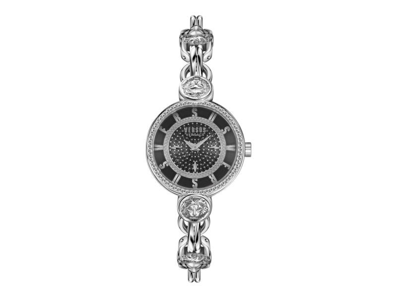 Pre-owned Versus Women's Versace Les Docks Petite Bracelet Vsp470521 Watch In Stainless Steel In Silver