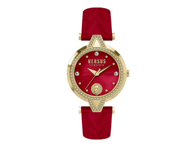 Pre-owned Versus Women's Versace V Crystal Vspci4821 Watch In Stainless Steel In Silver