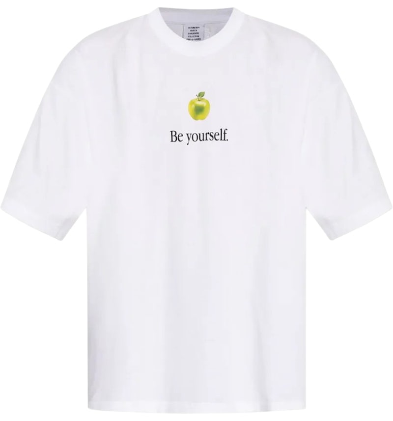 Vetements Be Yourself Oversized T-shirt White Hombre FW25 US