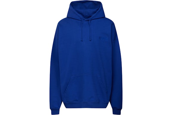 Vetements Logo Oversized Hoodie Blue
