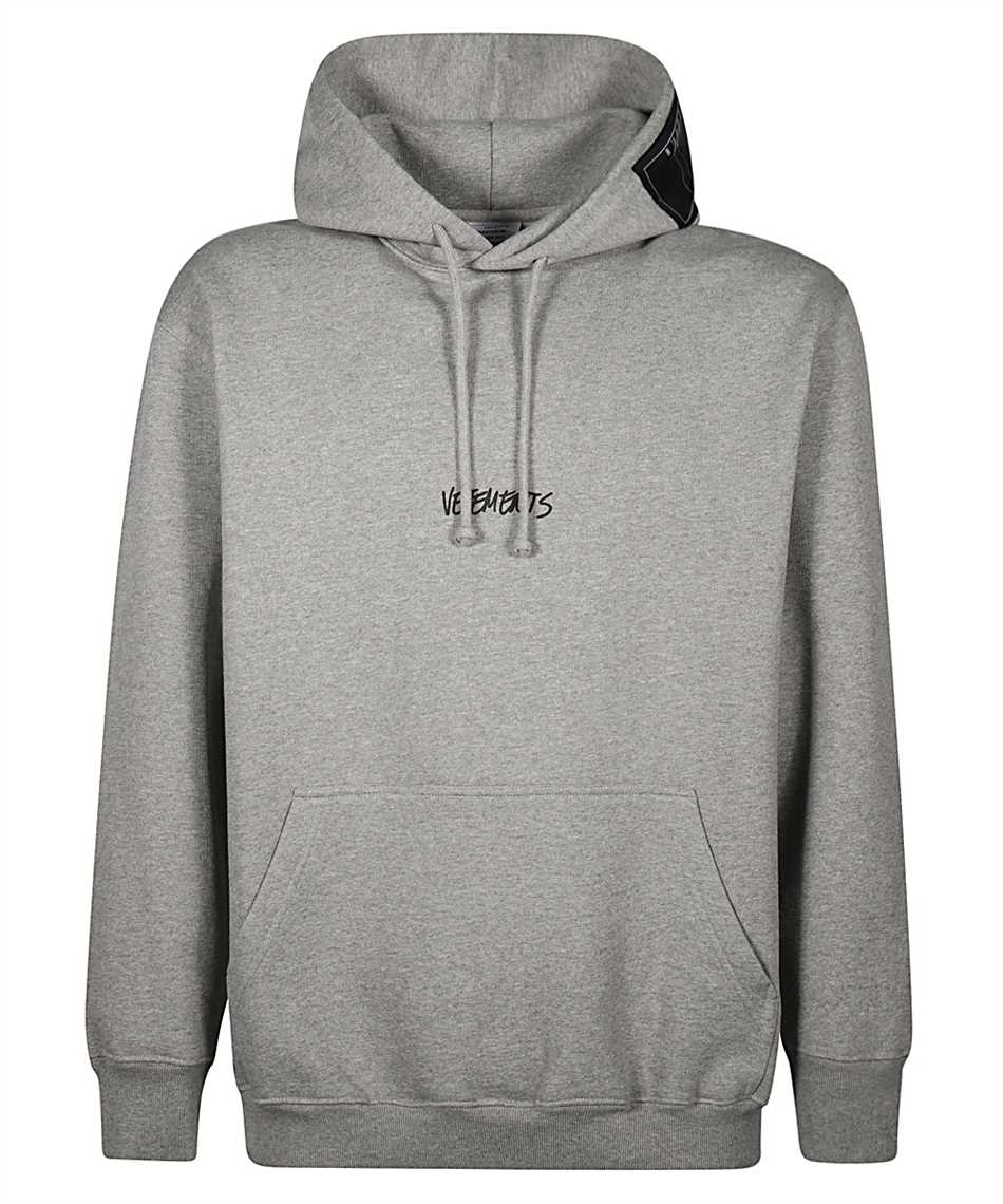 Vetements Logo Oversized Hoodie Grey - JP