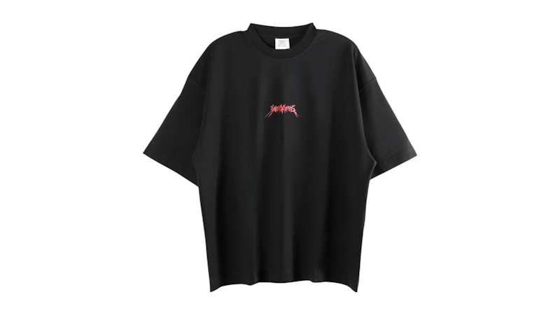 VETEMENTS ブラック Tシャツ VETEMENTS ブラック Tシャツ コットンMサイズ - メルカリ