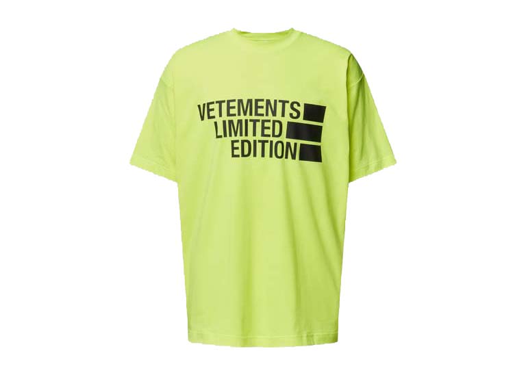Vetements Oversized Logo T-shirt Neon Yellow Men's - US
