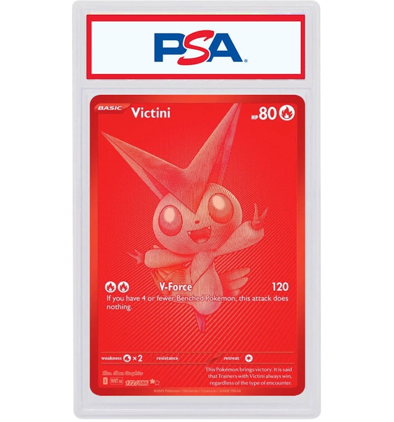 Victini 2025 Pokmon Scarlet & Violet White Flare Special Illustration Rare 172/086 (PSA or BGS Graded) - 2025 - US Victini 2025 Pokmon Scarlet & Violet White Flare Special Illustration Rare 172/086 (PSA or BGS Graded) - 2025 - US