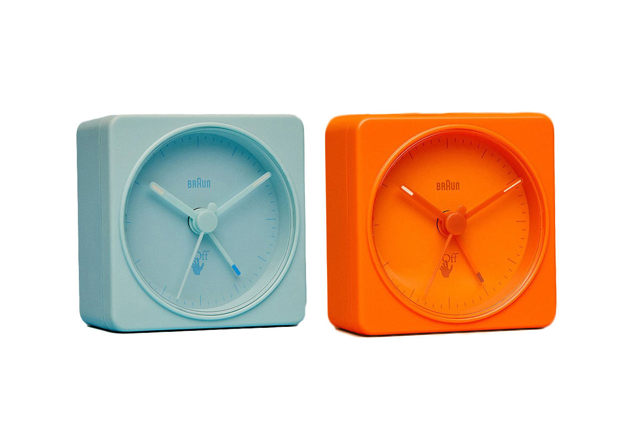 Virgil Abloh Braun Off-White Alarm Clock Set Pale Blue/Orange - JP