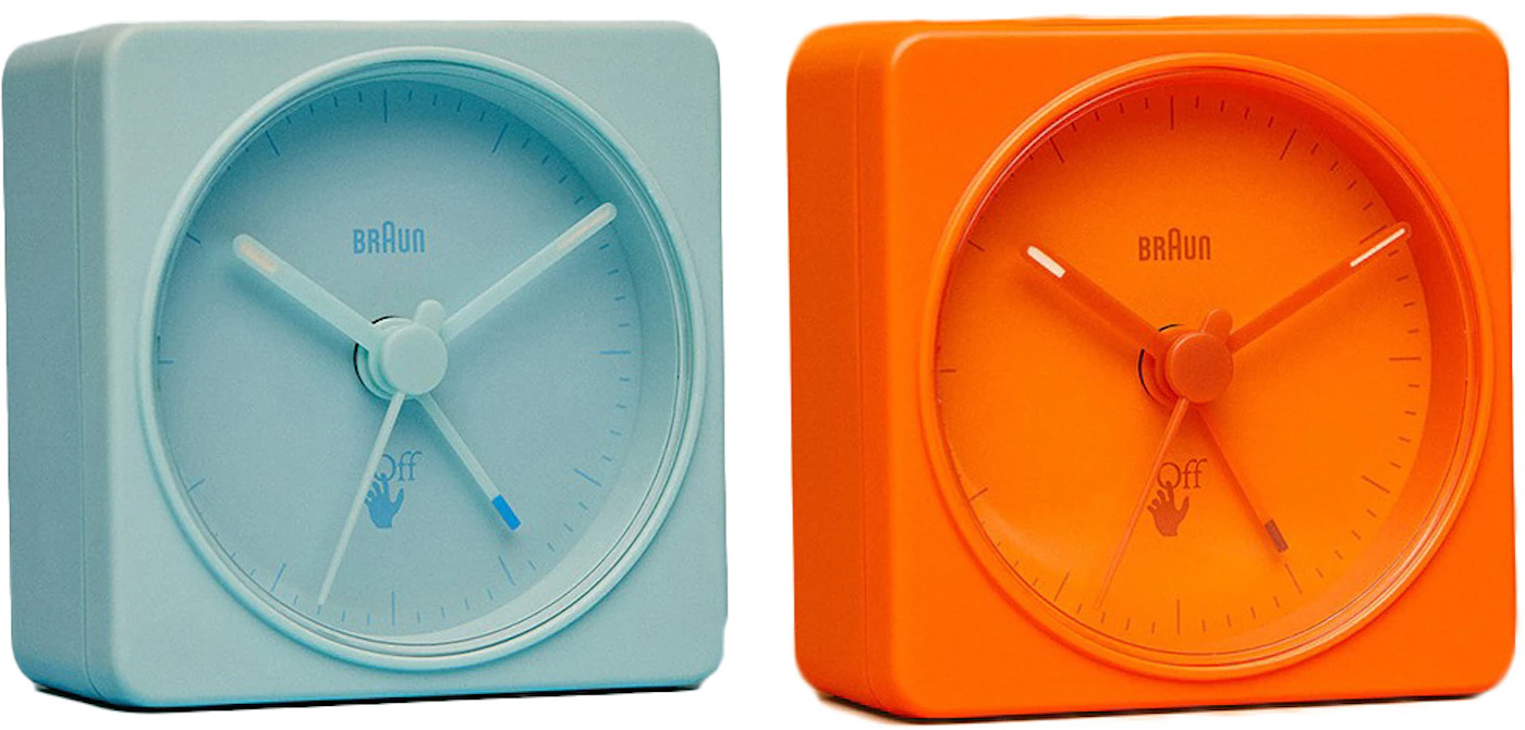 Virgil Abloh Braun Off-White Alarm Clock Set Pale Blue/Orange - US