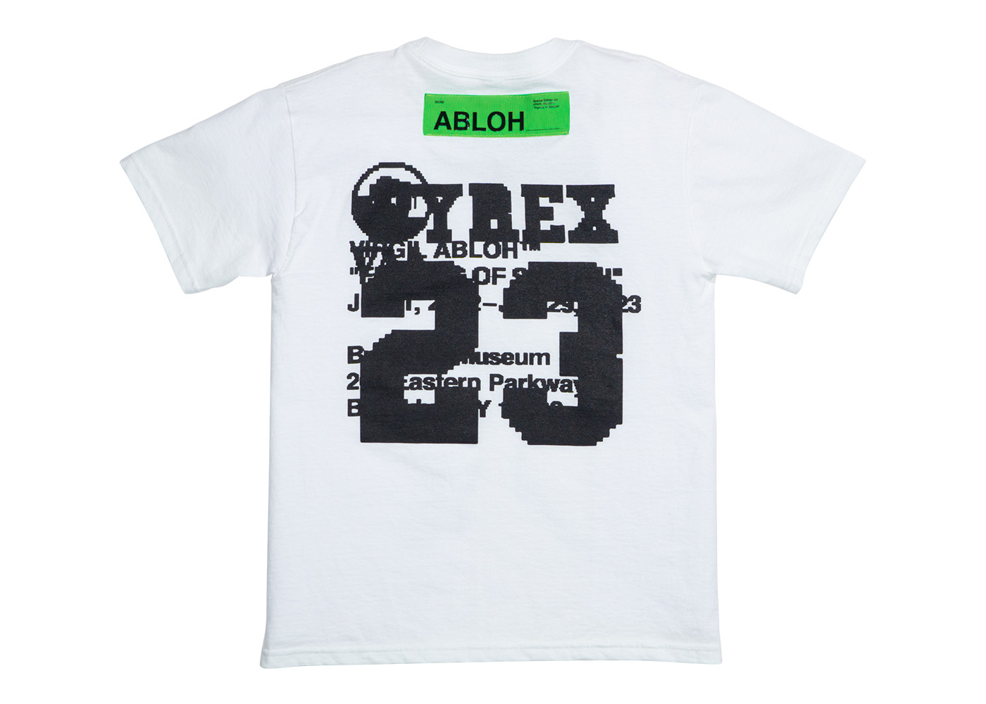 Virgil Abloh Brooklyn Museum Youth FOS CAT Pyrex T-shirt White ...