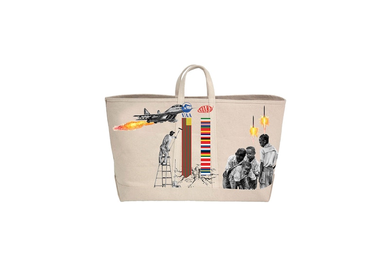 Virgil Abloh Canary Yellow x FOS Tote Bag White Men's - FW19 - GB