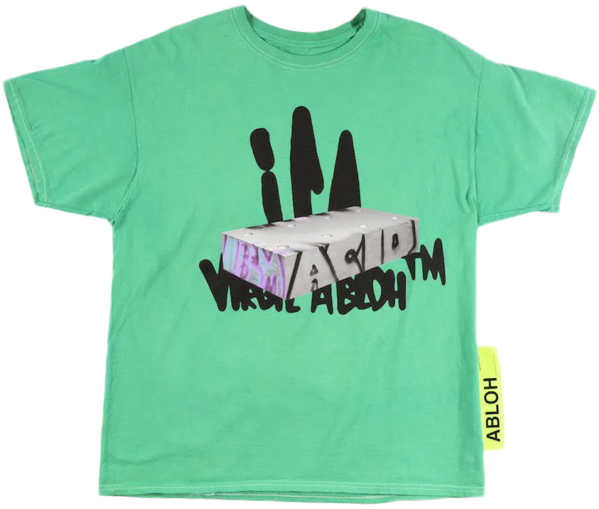 Virgil Abloh ICA Graffiti T-Shirt Green - Mens, Size L