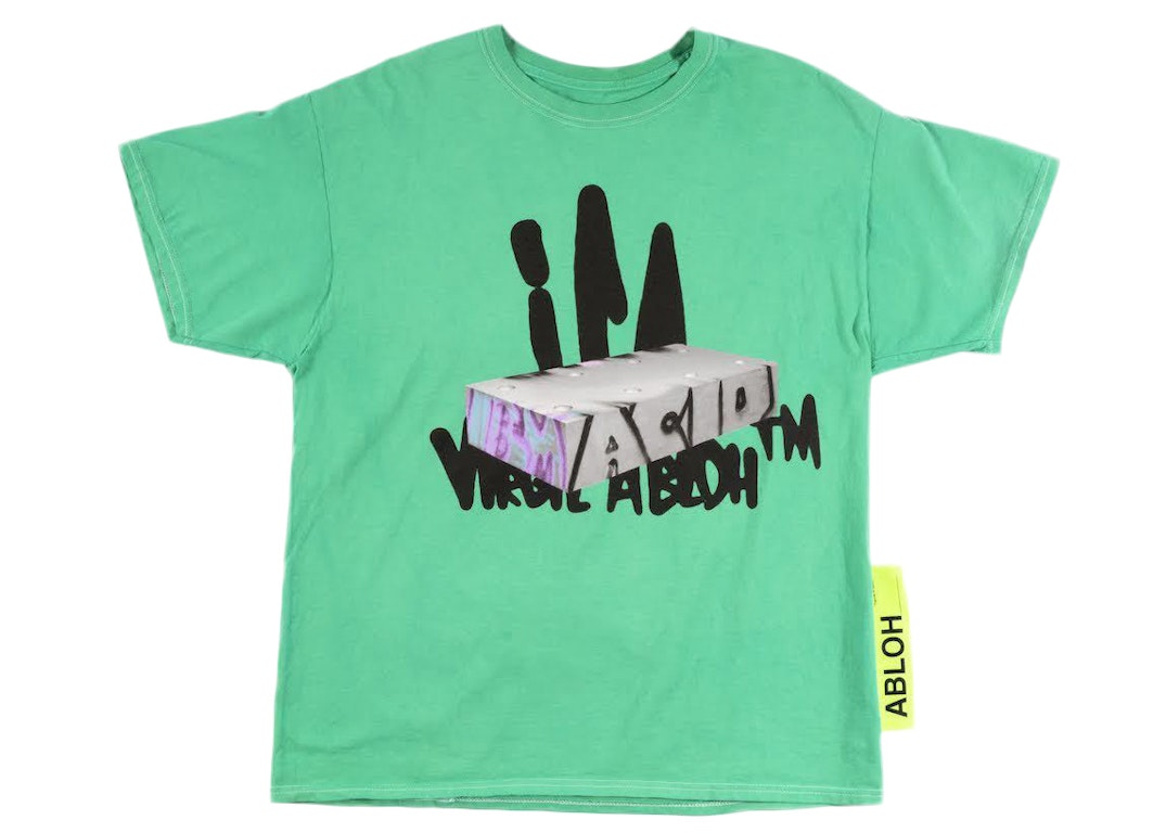 Pre-owned Virgil Abloh Ica Graffiti T-shirt Green