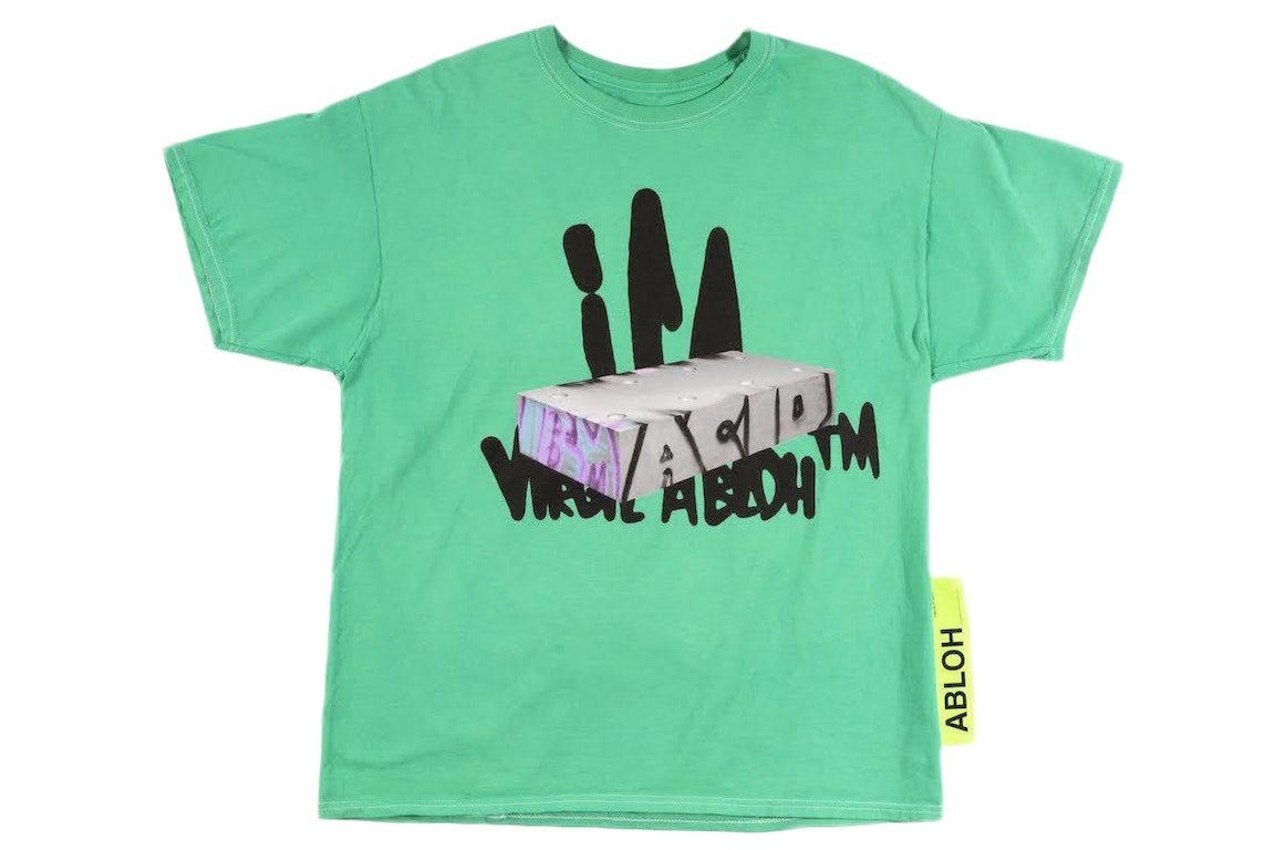 Pre-owned Virgil Abloh Ica Graffiti T-shirt Green