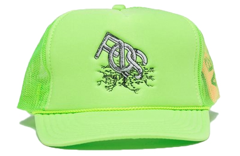 green off white hat