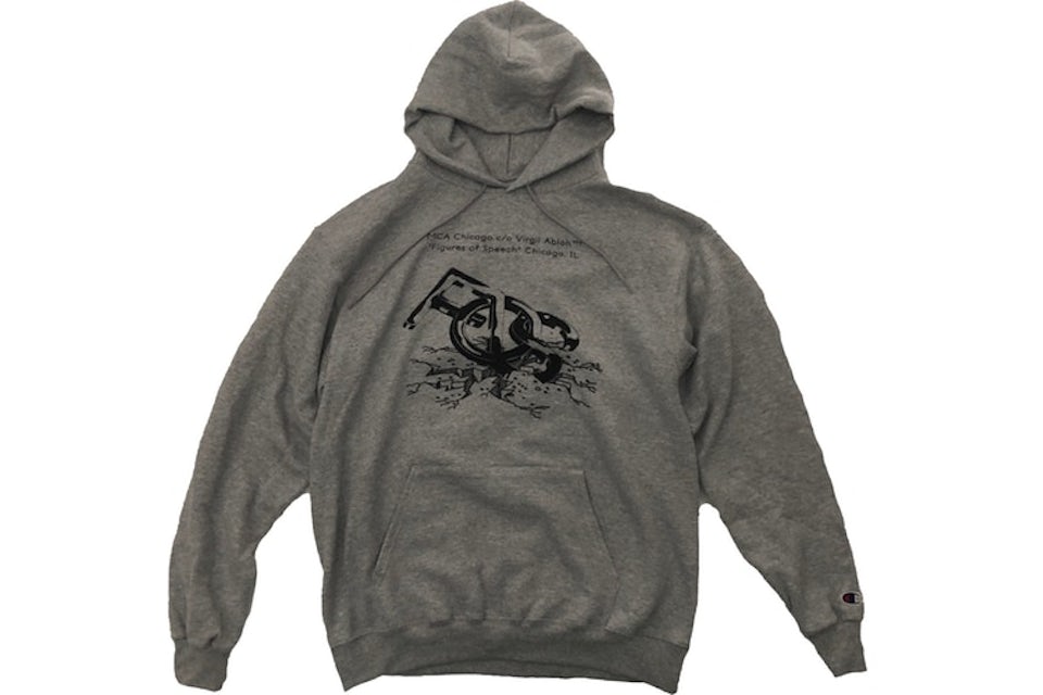 Virgil Abloh MCA Figures Of Speech Flags Blue Text Hoodie