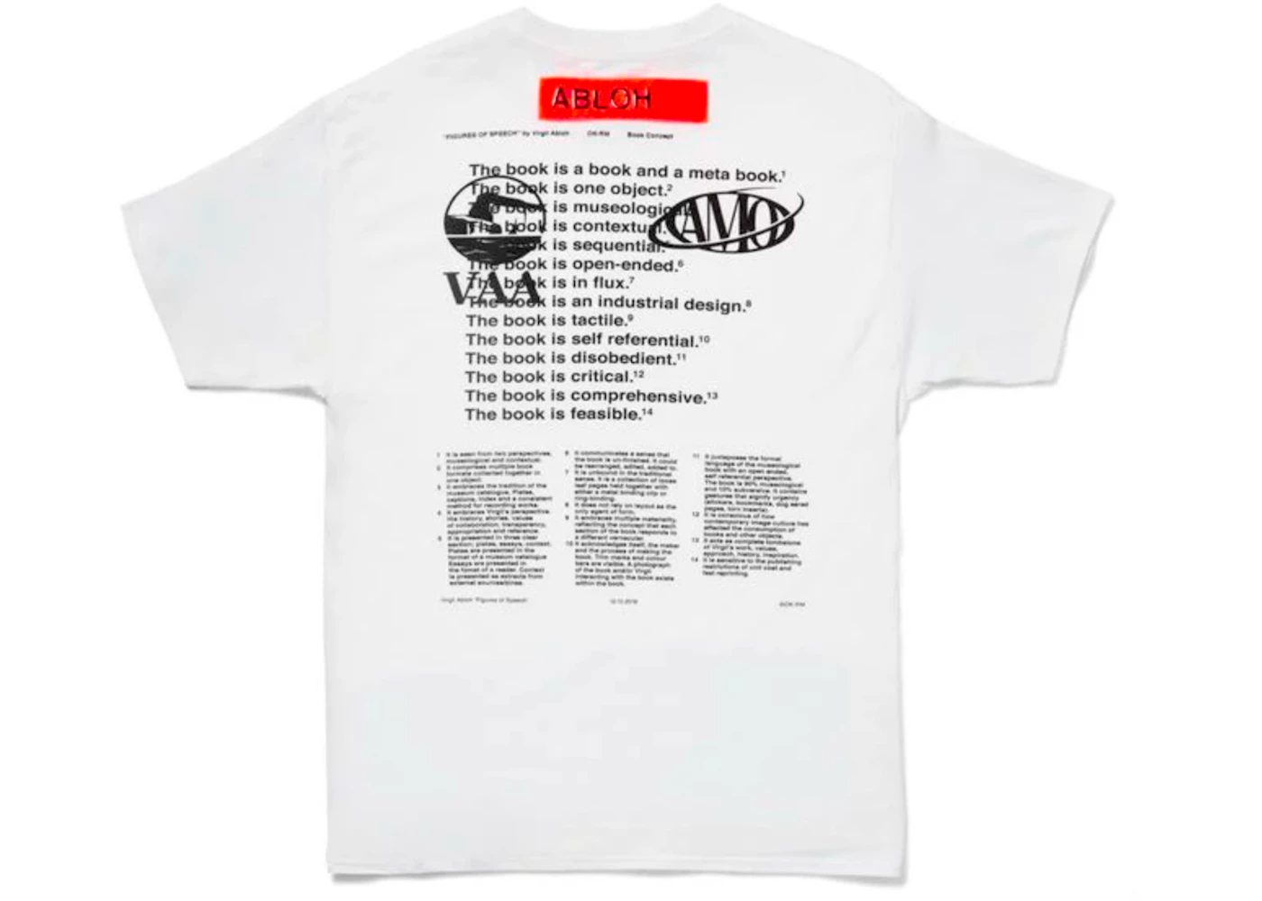 Virgil abloh mca figures 2025 of speech lines tee white
